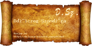 Délczeg Szonóra névjegykártya